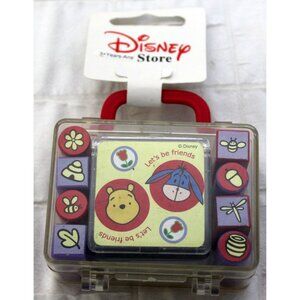 Disney Store 9 Pc Winnie Pooh Mini Rubber Stamp Stamper Set Toy Story Art Craft
